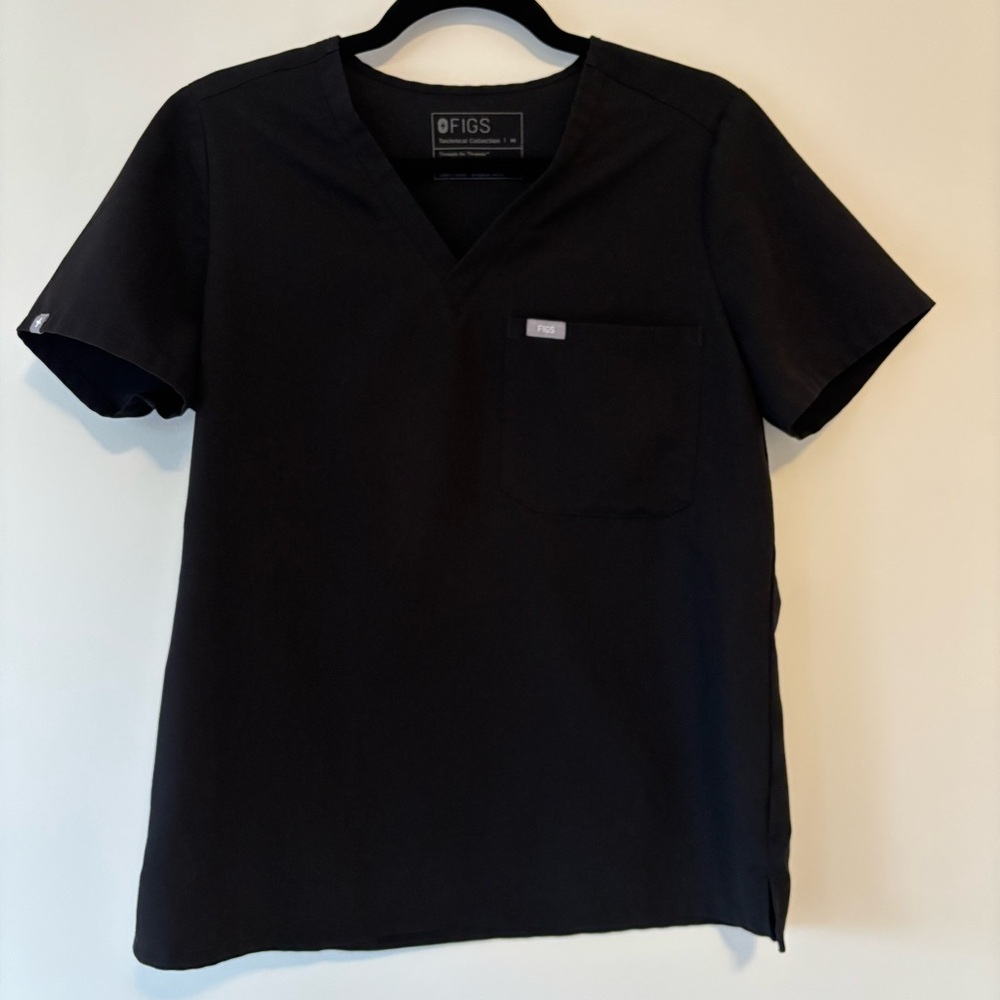 Figs catarina scrub top (black)
